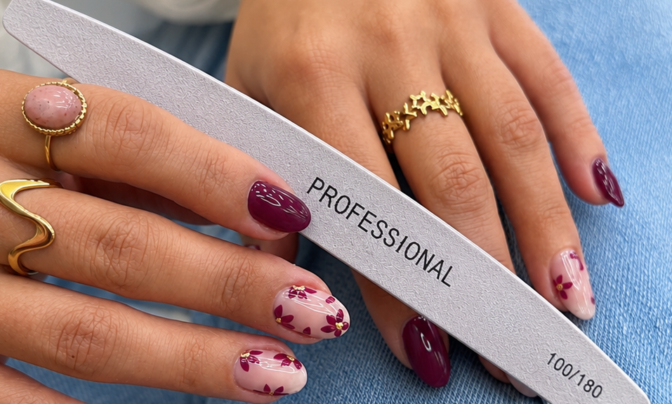 🏆 MÁS VENDIDA Pack de 10 limas de uñas profesionales, tipo curvo doble caras: 100 / 180 / 240