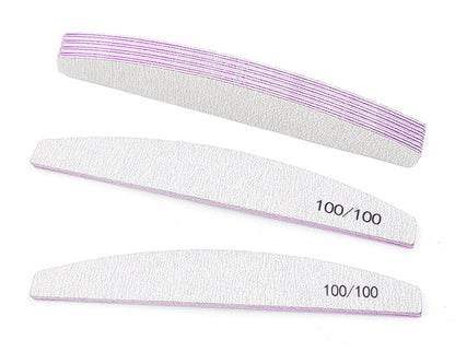 5Pcs Nail File Set Mix Color Professional Sandpaper Cuticle Remover 80/100/150/180/240 Grit Buffer Manicure Tool Kit